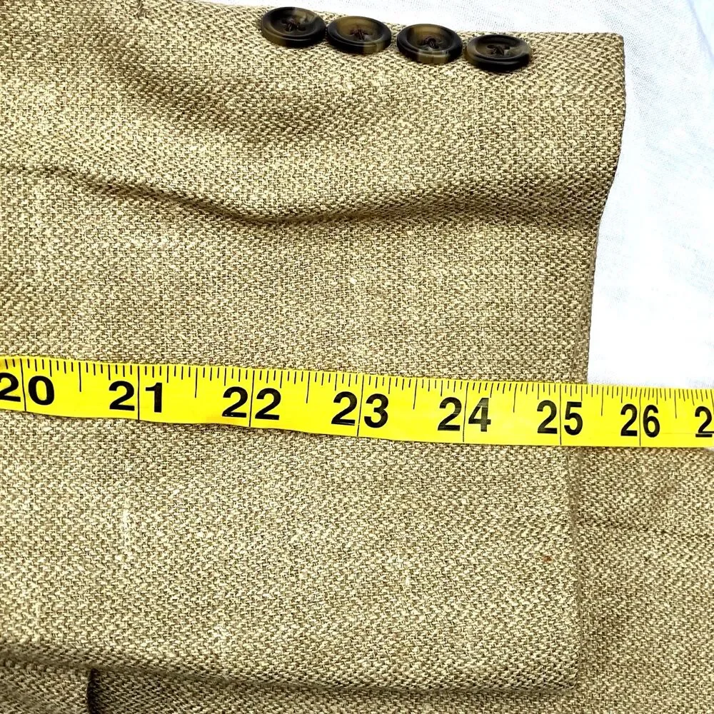 Polo University Club Lauren Sport Coat Vtg Silk Wool Linen 3 Btn 44 Tan Canada